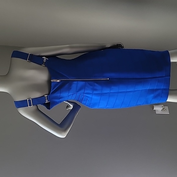 Ted Baker Charlii Mid Blue Stretch Bodycon Jersey Sheath Dress TB 4 US 10 $295 - Picture 4 of 13